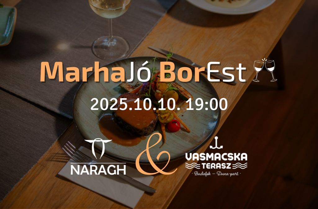 Szervezett gasztroprogram prémium marhaételekkel és borkóstolóval