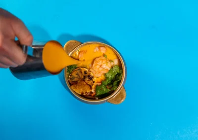 Thai kókusz rákleves a Vasmacska Terasz Étteremben